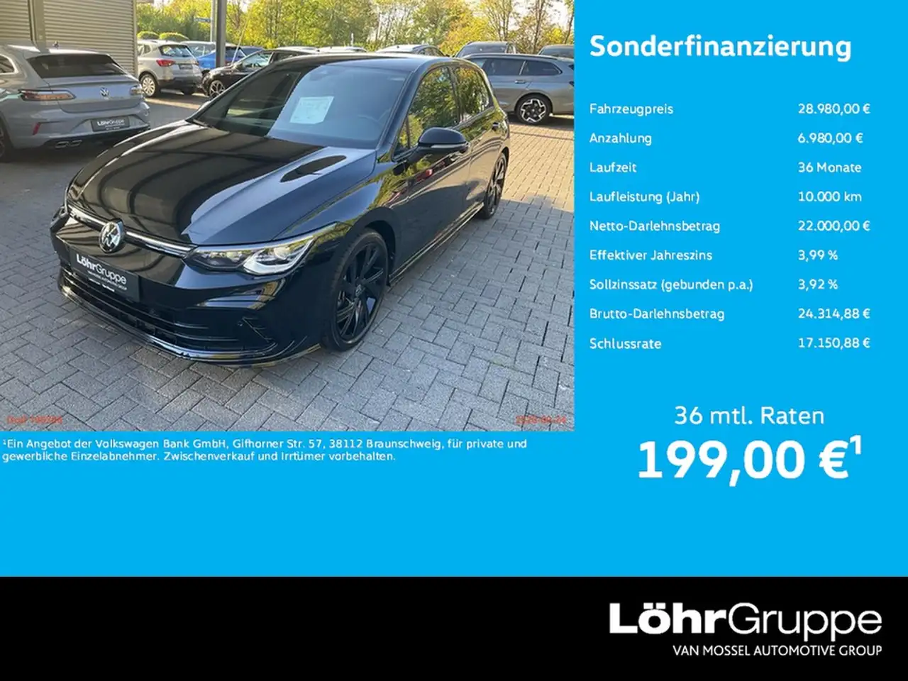 Volkswagen Golf 1.5 eTSI DSG R-Line Black Style AHK, RFK, H/K, ... — Koblenz