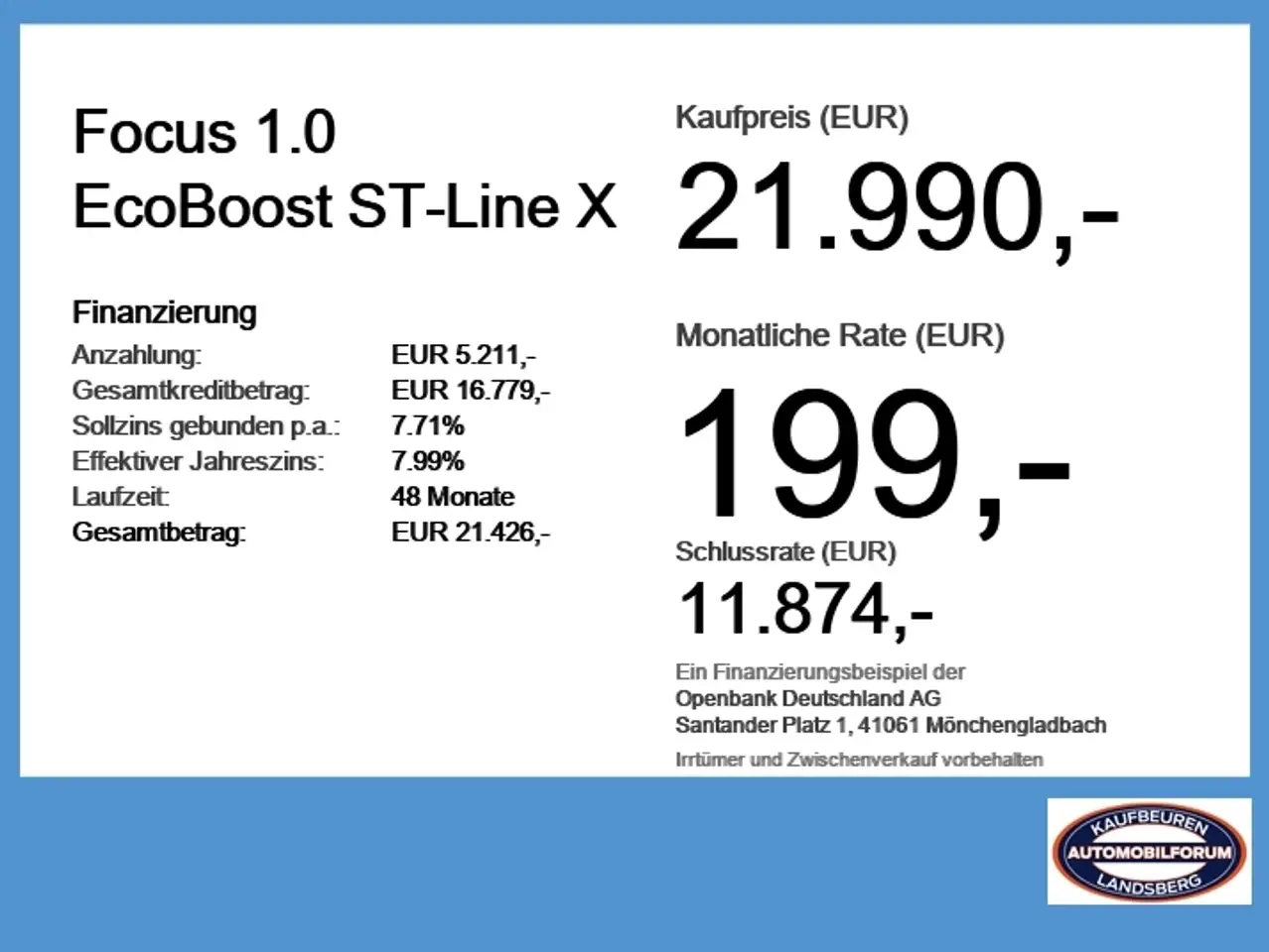 Ford Focus 1.0 EcoBoost ST-Line X LED Navi Pano Kamera — معرض صور السيارة 6