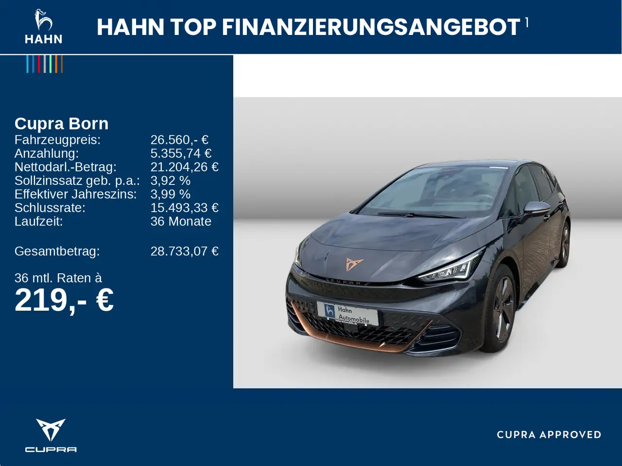 CUPRA Born 150 LED Lenkrad+Sitzheizung Einpark Keyless — Vehicle gallery 2