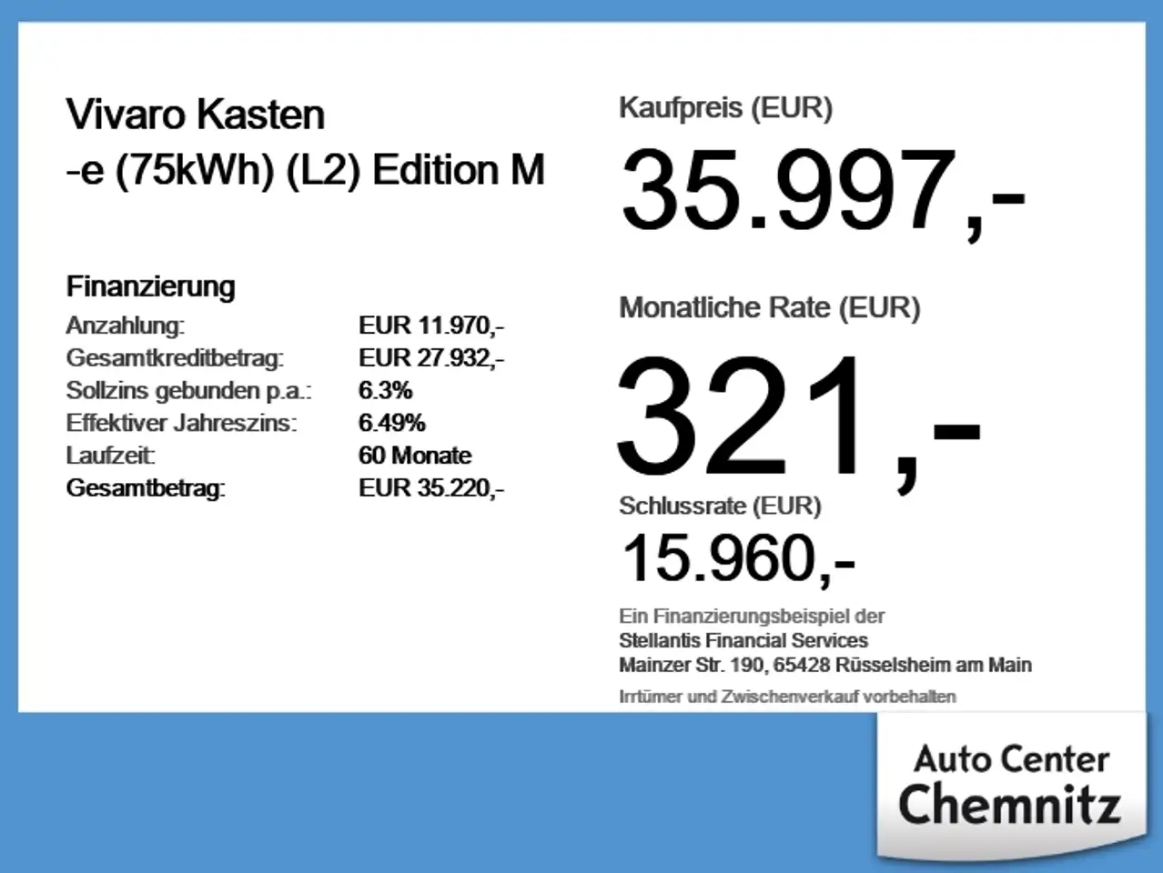 Opel Vivaro Kasten -e (75kWh) (L2) Edition M 2xKlima — معرض صور السيارة 5