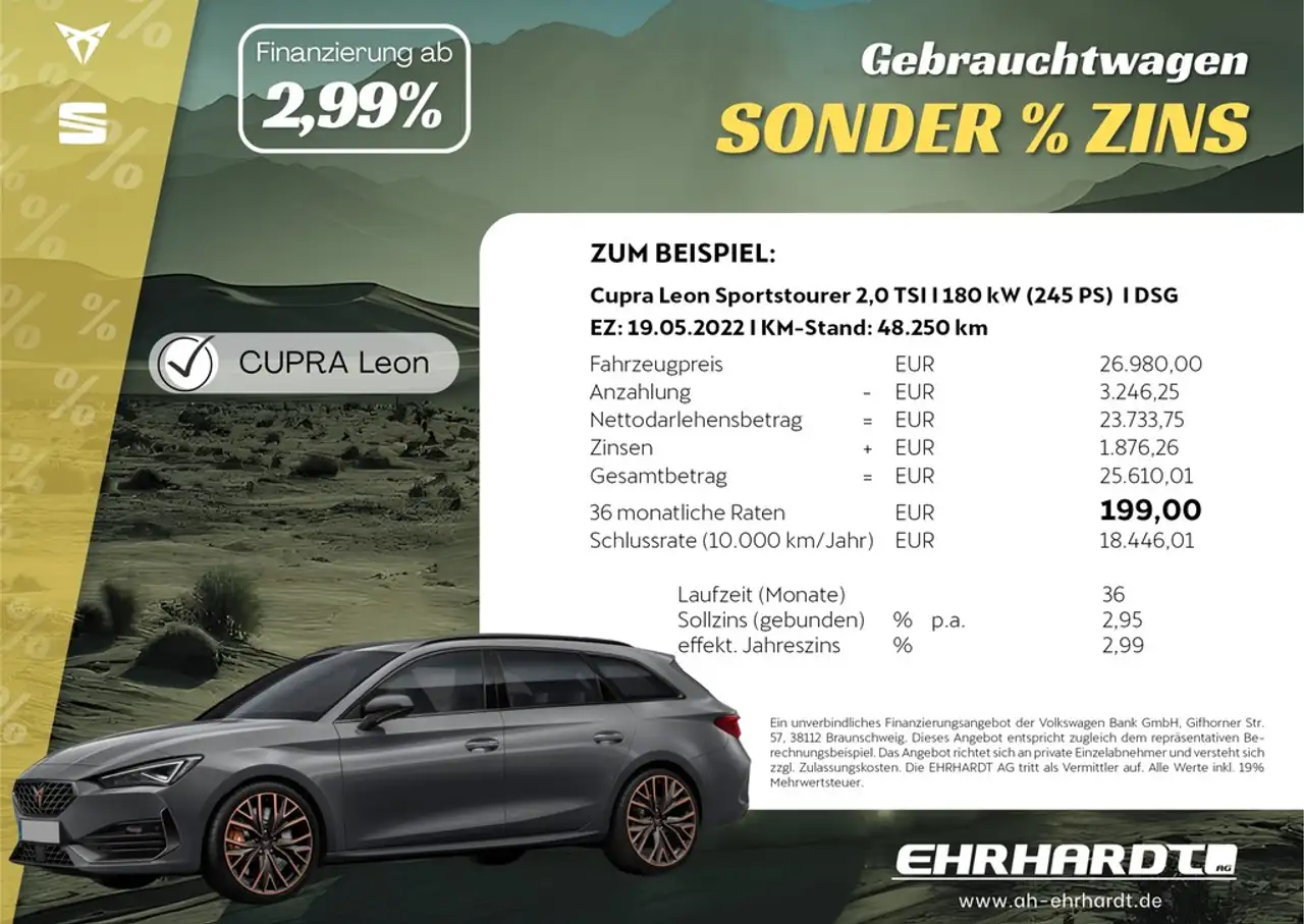 CUPRA Leon 2.0 TSI DSG VZ DCC PANO*MATRIX*VIRTUAL*NAV*ACC*... — Galería del vehículo 2