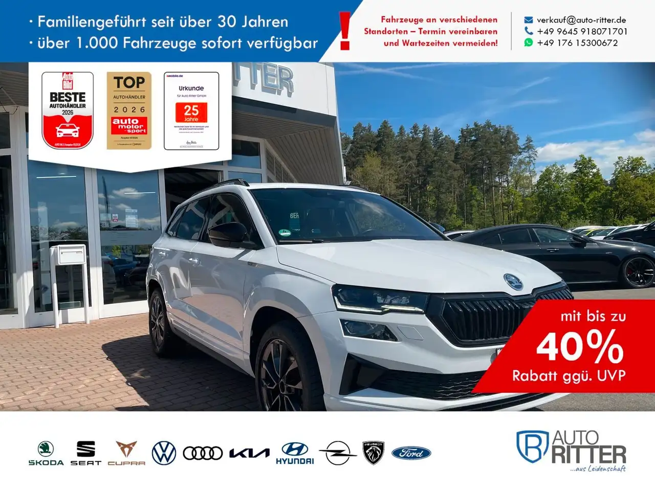 Skoda Karoq Sportline 4x4 Matrix-LED+SHZ+AHK+CarPla... — Eschenbach i.d.OPf.