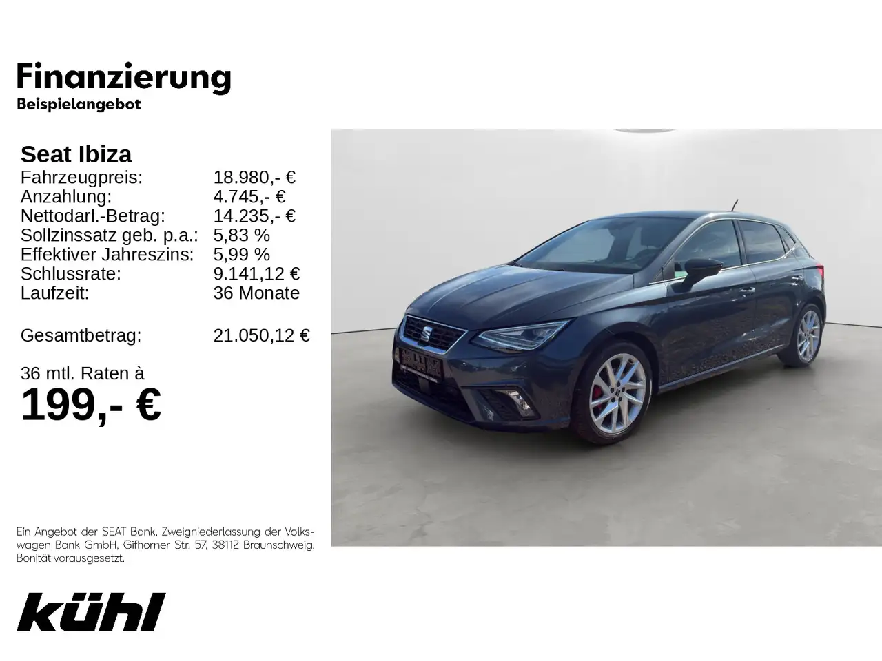 SEAT Ibiza 1.0 TSI FR LED/ACC/Kamera/App/Navi — Gifhorn