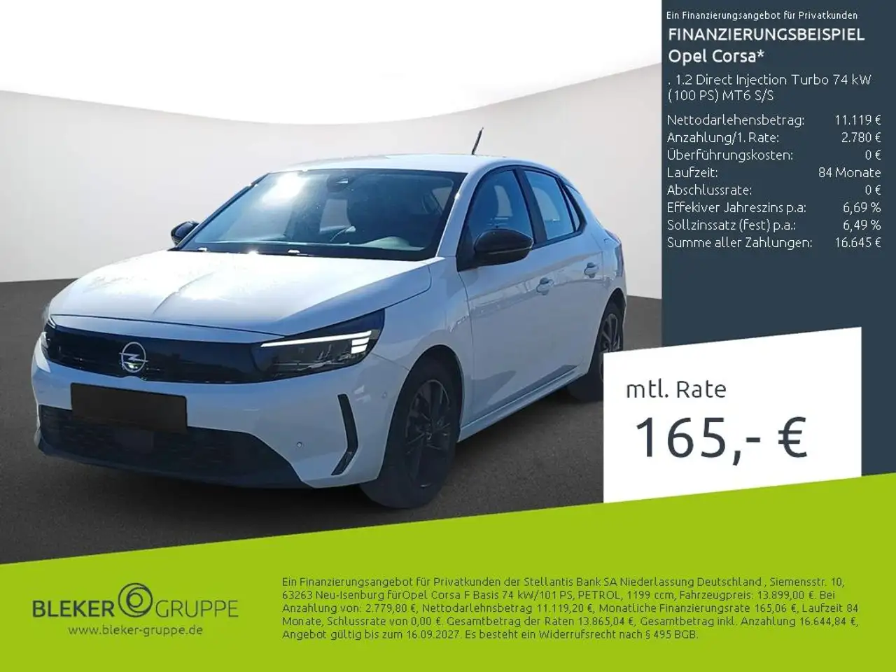 Opel Corsa . 1.2 Direct Injection Turbo 74 kW (100 PS) MT6 S/ — Borken