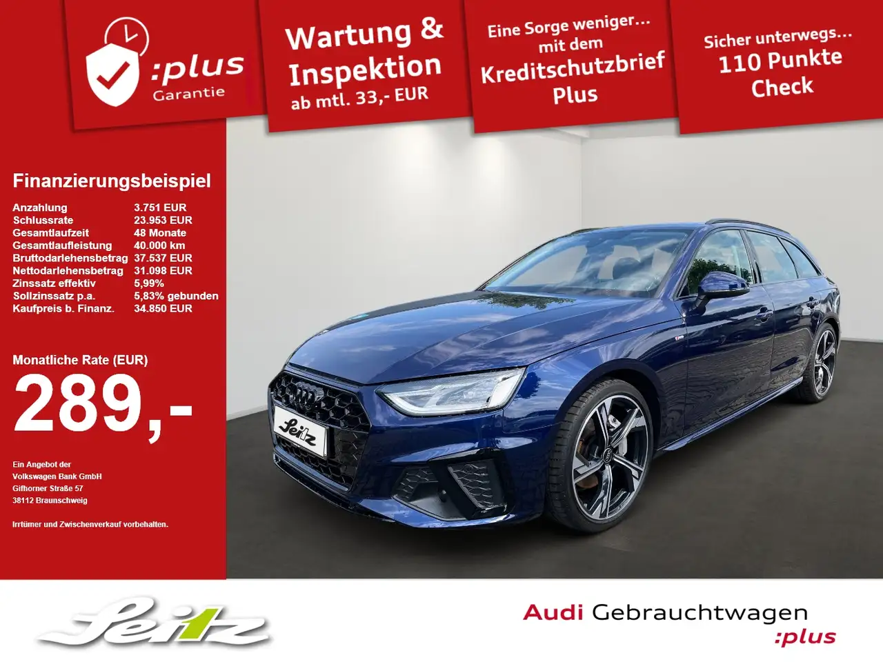 Audi A4 Avant 40 TFSI S line *LED*PANO*KAMERA* — Lindau