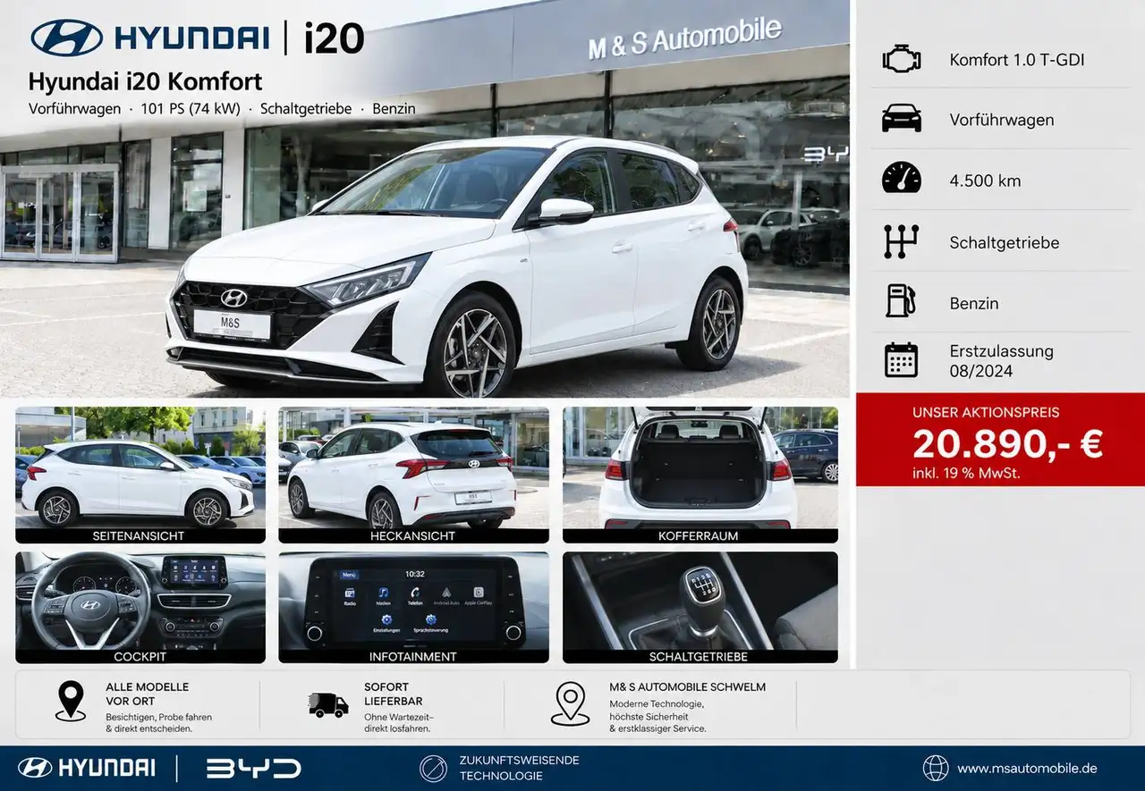 Hyundai i20 1.0 T-GDI Trend Facelift °Navi-Kamera-Komfortpaket° — Schwelm