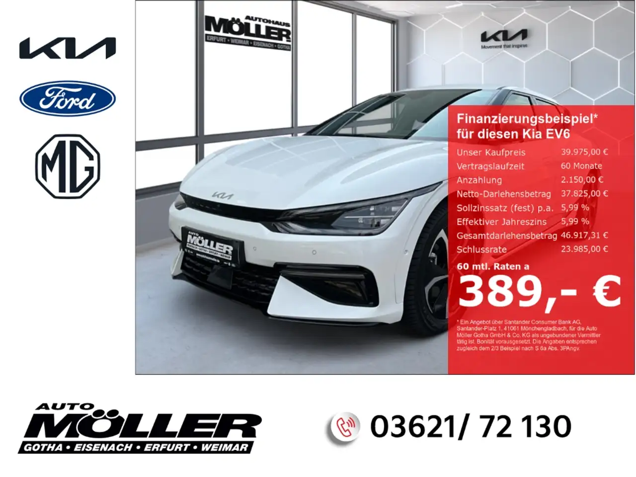 Kia EV6 GT-Line AWD P5 P7 WP Paket Assist+ Design-Paket 36 — Gotha