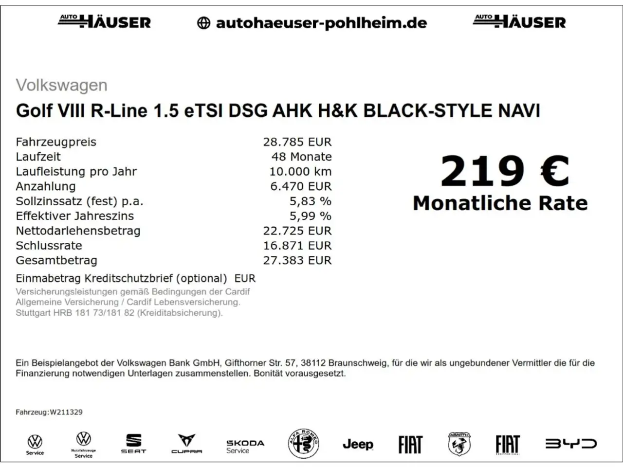 Volkswagen Golf VIII R-Line 1.5 eTSI DSG AHK H&K BLACK-STYLE NAVI — Vehicle gallery 2