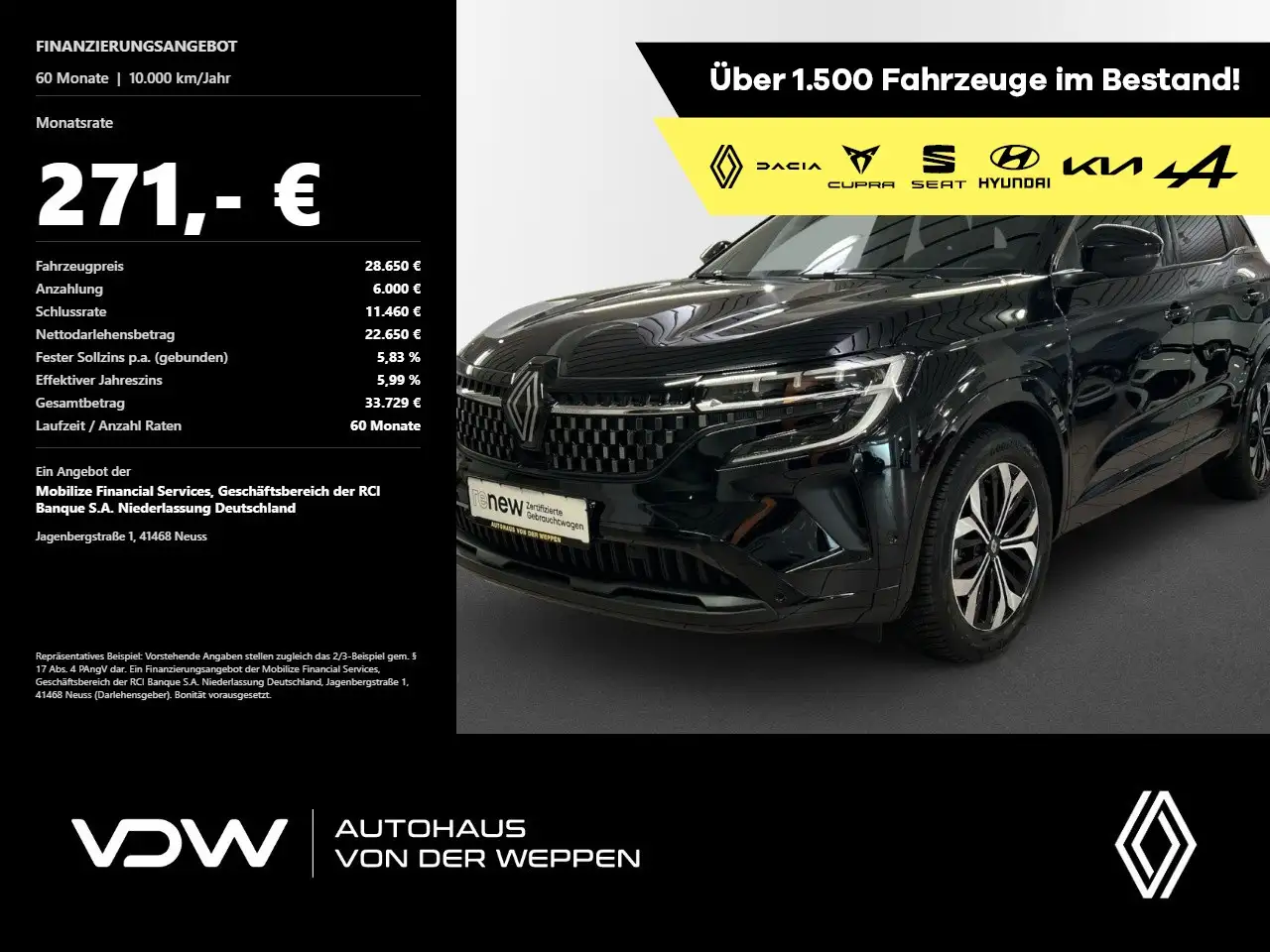 Renault Austral Techno mit AHK!! Klima Navi Rückfahrkamera — Stuttgart